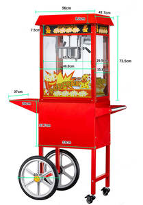 Máquina comercial para hacer palomitas de maíz con ruedas de carro y hervidor de 8 onzas para Hotel, cine en casa, a la venta, máquina para hacer palomitas de maíz - Product Image 5