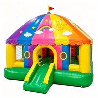 Château gonflable d'extérieur de qualité commerciale avec toboggan pour parc d'attractions, aire de jeux, fête scolaire, divertissement