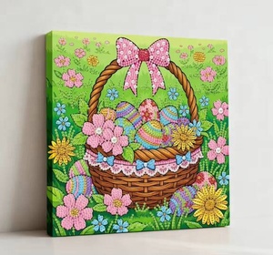 Kit complet de peinture DIY avec perles en forme de poire et de diamant, toile autocollante numérotée, création d'œuvres d'art facile, vente en gros - Product Image 2