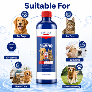 Champú Natural <span class=keywords><strong>para</strong></span> Mascotas, Fórmula Suave <span class=keywords><strong>No</strong></span> Irritante, Elimina el <span class=keywords><strong>Mal</strong></span> Olor, Lava el Pelo, Elimina Pulgas y Garrapatas, <span class=keywords><strong>para</strong></span> Perros y Gatos - Product Image 4