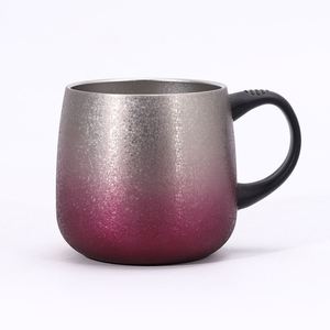 Fashion Gradient High-Value Handle Mug Business Office Gift Household <b>Large</b>-Capacity Vacuum Stainless Steel Insulated with Logo - Product Image 6