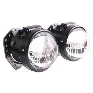 Aftermarket Motorcycle Car 2.5 Inch Honeycomb Bi Xenon Projector Lens Headlight High Low Beam <b>12V</b> <b>Plug</b> Play Universal Fit Bulbs - Product Image 5