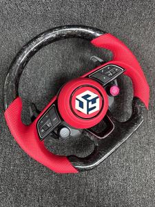 พวงมาลัยคาร์บอนไฟเบอร์ออกแบบพิเศษสำหรับ <span class=keywords><strong>Audi</strong></span> <span class=keywords><strong>RS</strong></span> A3 A4 A5 A6 C7 B8 R8 S3 S4 S5 <span class=keywords><strong>Q3</strong></span> Q5 Q7 A7 S7 TT RS3 RS5 RS6 RS7 B9 - Product Image 4