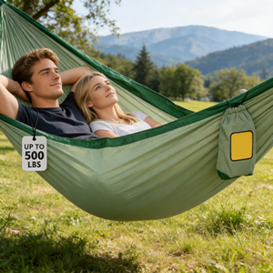 Hamaca de Camping de Nailon de Paracaídas de Alta Tenacidad 210T Navyice, Carga Verificada de 300 kg, Triple Costura, Serie Pro, 40HQ FCL, Venta al por Mayor - Product Image 1