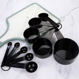 Alat dapur komersial Set hitam plastik sendok bumbu gelas ukur memanggang barbekyu PP bahan Rumah acara Leveler mengukur - Product Image 4