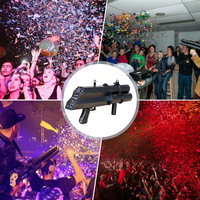 Igracelite Canon à Confettis Électrique Portable à 3 Têtes pour Effets DJ, Jet de Pulvérisation, Canon à Confettis pour Fête
