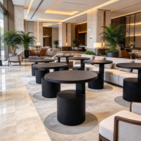 Table de négociation personnalisée pour hall d'hôtel, table ronde de réception pour bureau de vente, mobilier commercial de loisirs, personnalisation complète du magasin
