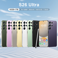 Smartphone 5G Dual SIM Original S26 ultra 16GB+1TB CPU Deca Core Resolusi Layar HD
