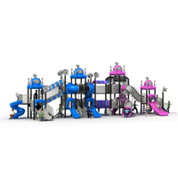 Aire de jeux extérieure pour enfants commerciaux préscolaire pas cher dinosaures en plastique maison de jeu extérieure centre de jeux pour enfants en plein air