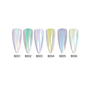 Sirena inspirada en 6 <span class=keywords><strong>colores</strong></span> Nail Art Set Ice Transparent Aurora Nude Net Red para Magic Mirror <span class=keywords><strong>Neon</strong></span> Pink para Magic Mirror Nail - Product Image 2