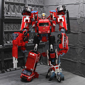 Nueva llegada Cool Anime Robot coche figura de acción 5 <span class=keywords><strong>patrón</strong></span> plástico ingeniería modelo transformación coche de juguete para niños entretenido - Product Image 6