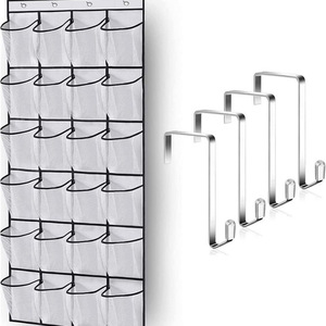 Organisateur mural 24 compartiments pour chaussures et articles divers, en tissu, avec poches en maille, à suspendre sur la porte ou dans le placard - Product Image 2