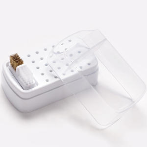 C156 SAFENG 2 в 1 держатель для сверла для ногтей с щеткой для очистки 30 отверстий пыленепроницаемый держатель для ногтей Органайзер коробка для хранения - Product Image 2