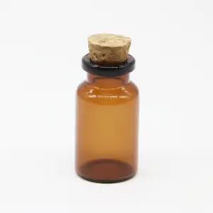 Fiale di vetro ambrato della bottiglia dei tubi della spezia di 0.5ml 1ml con il coperchio del sughero per i semi