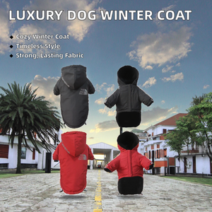 Nuevo Abrigo de Lujo para Perros 2026, Chaqueta de Invierno Gruesa de <span class=keywords><strong>Terciopelo</strong></span> 100% Algodón, Sudadera de Dos Patas, Estilo Deportivo Clásico Popular, Hecho para Perros al Estilo The <span class=keywords><strong>North</strong></span> <span class=keywords><strong>Face</strong></span> - Product Image 2