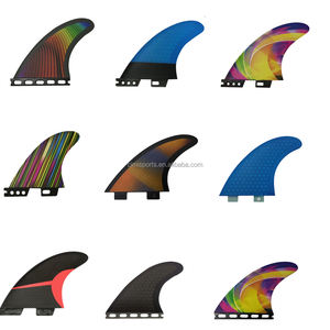 Haute résistance et la ténacité oem <span class=keywords><strong>fcs</strong></span> 2 tab planche de surf ailettes en fibre de verre triple pour le surf - Product Image 3