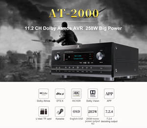 Amplificateur intégré professionnel Tonewinner AT-2000 Dolby Atmos AVR 11.2 canaux 2000 W pour <span class=keywords><strong>caisson</strong></span> <span class=keywords><strong>de</strong></span> basses <span class=keywords><strong>passif</strong></span> et amplificateur <span class=keywords><strong>de</strong></span> haut-parleurs - Product Image 4