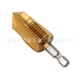 Spade Drill Bit Hex Shank 5/16 In Gold Finish For Pipe Repair And Hole Enlarging - Product Image 3