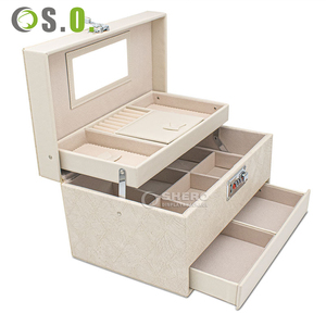 Caja de Almacenamiento de Joyas de Viaje Portátil Personalizada de Fábrica, Simple, de Cuero PU, de Gran Capacidad, Organizador de Joyas para Aretes y Collares - Product Image 1