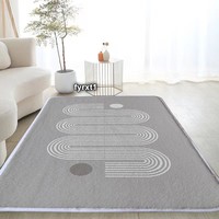 Tapis géométrique de luxe moderne pour salon, en fausse fourrure et laine, antidérapant, fabriqué à la machine, pour sol, porte ou chevet