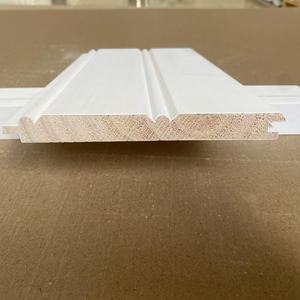 White Primed Pine Wood T&G Wainscoting Panels Interior Wall Molding Tongue and Groove for Hotel and Hospital <b>Ceiling</b> - Product Image 4