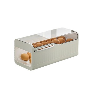 Egg <b>Storage</b> <b>Box</b> <b>Drawer</b> Type Stackable With Lid For Refrigerator Kitchen Use - Product Image 5