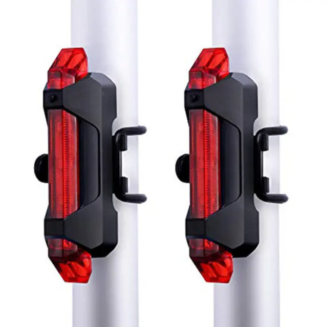 The latest design best price plastic LEDs USB rechargeable bike back warning light rear light bicycle tail light