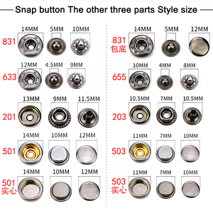 Nhà Sản Xuất Bán Cũng Khắc Khắc Logo Màu Đen Bạc Hình Dạng Tùy Chỉnh Vòng Kim Loại Hợp Kim Snap Nút - Product Image 4