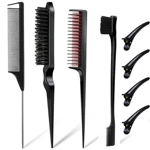 Hersteller benutzer definierte Kamm Barbershop Schönheits salon Home Breite Zahnkamm Kunststoff Haarkamm