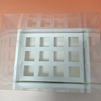 Boîte à dessert transparente carrée avec couvercle en plastique, vente en gros de boîtes à dessert XJH, vente chaude