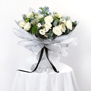 Style coréen 60*60cm Film Plastique Étanche Fleurs <span class=keywords><strong>Feuille</strong></span> de Papier D'emballage avec le Modèle De <span class=keywords><strong>Feuille</strong></span> D'impression - Product Image 5