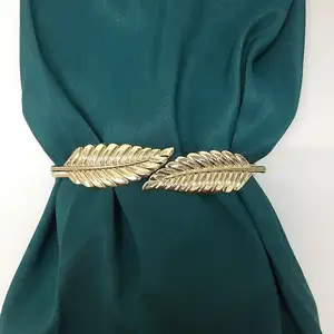 Clip de rideau mental de luxe derniers rideaux de conception de feuille de style vente <span class=keywords><strong>en</strong></span> <span class=keywords><strong>ligne</strong></span> embrasse réglable - Product Image 1