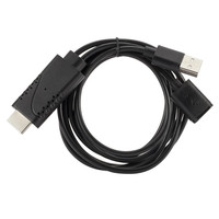 Cable Convertidor HDMI HD de Doble Cabezal Tipo C y USB A, Cable de Duplicación de Pantalla 1080P Compatible con Teléfonos Celulares IOS y Android