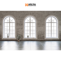Ventanas Fijas de Diseño Arqueado Francés, Ventanas Panorámicas Personalizadas para Interiores, Ventanas de Aluminio con Formas Específicas