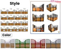Establo Portátil para Caballos de Acero Galvanizado y Bambú, Refugio Prefabricado con Ventilación, Tamaño 4m, Garantía de 5 Años, para Uso en Exteriores en Granjas