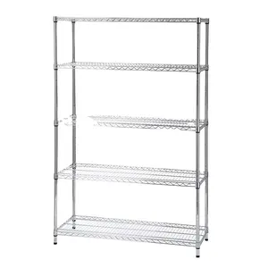 Scaffale in <span class=keywords><strong>Metallo</strong></span> a 4 Ripiani Resistente Regolabile Certificato NSF per Uso Domestico - Product Image 1