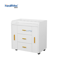 Healthtec Beauty Blanc Maquillage Train Case Coiffure Manucure Vernis À Ongles Stockage Roulant Trolley Case