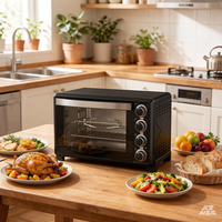 Four à convection professionnel au design moderne, 45L, aluminium, 2000W, four de cuisine encastrable pour boulangerie, pain, gâteau, pizza