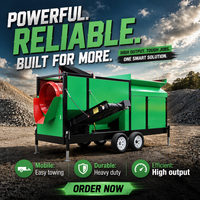 Machine de criblage mobile certifiée CE UE, cribleur de sol, tamis à tambour, cribleur de terreau, cribleur de compost, machine de criblage mobile à tambour