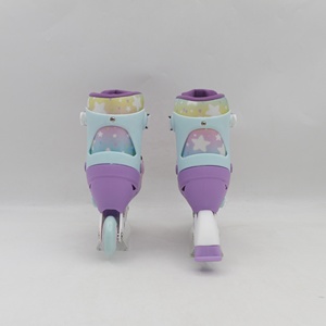 Patins à roues alignées réglables pour enfants avec patins à roulettes à 4 roues à coque dure rose pour garçons et filles, design confortable et élégant - Product Image 3