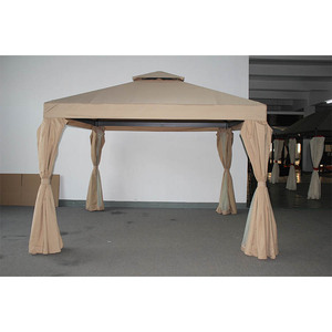 Tente de gazebo à double toit imperméable pour l'extérieur avec poteau en aluminium Moustiquaire Cadre en métal plastique Parties Arbours Pergola Arch - Product Image 1
