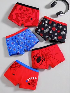 <span class=keywords><strong>Sous</strong></span>-vêtements pour enfants avec motif d'araignée, classe A, antibactériens, boxers pour grands garçons, respirants, en polyester, OEM - Product Image 5