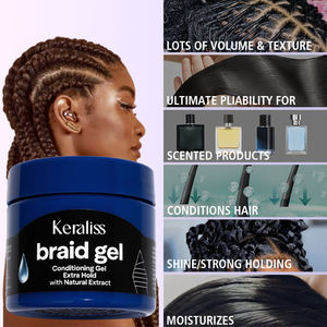 Joynna เจลผมเปียแบบหนา64ออนซ์พร้อมที่ยึดข้อมือสำหรับ<span class=keywords><strong>ผม</strong></span>หยิก - Product Image 2