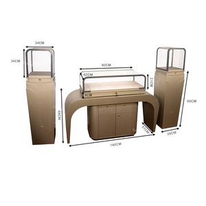 Professional Design Custom Made Wholesale Newest Product Three piece display cabinet glass Metal jewelry display cabinet