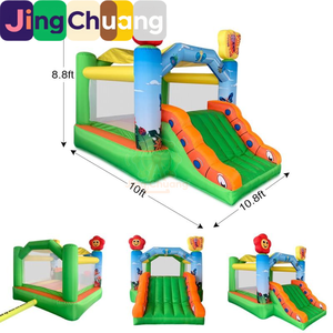 Château gonflable pour enfants avec toboggan, trampoline d'extérieur pour la maison, château toboggan en PVC épaissi - Product Image 2