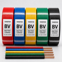 Kabel Tembaga Inti Tunggal BV Harga Pabrik, Tegangan Rendah, Untuk Peralatan Rumah Tangga dan Bangunan, Isolasi PVC, Selubung PVC, Bersertifikasi CE untuk IEC