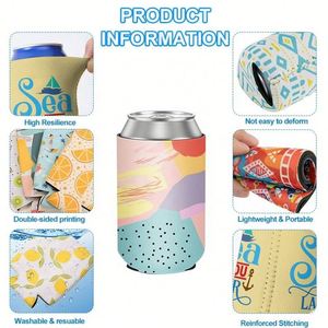 Enfriador de Latas Aislado de Neopreno de 12 oz al por Mayor con Patrón Personalizado, Sublimación y Logotipo - Product Image 2