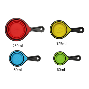4-teiliges <span class=keywords><strong>Set</strong></span> Messlöffel, Faltbare Messlöffel-<span class=keywords><strong>Set</strong></span>, Kaffee-Zucker-Schöpflöffel, Backen-Kochen-Küche Silikon-Messlöffel-Werkzeug - Product Image 5