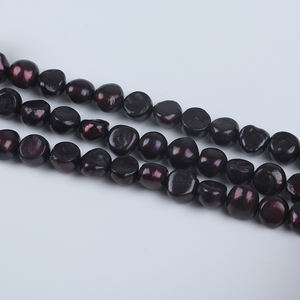 Hot Bán 9-10Mm Rượu Vang Màu Đỏ Ngọc Trai Tự Nhiên Baroque Loose Ngọc Trai Đối Với Tự Làm Đồ Trang Sức 18Cm - Product Image 2