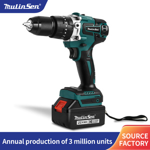 Perceuse <span class=keywords><strong>sans</strong></span> <span class=keywords><strong>fil</strong></span> MulinSen 21V <span class=keywords><strong>sans</strong></span> balais, tournevis électrique à couple élevé 65 Nm, outil électrique 25 vitesses avec mandrin 10 mm et lumière LED - Product Image 2